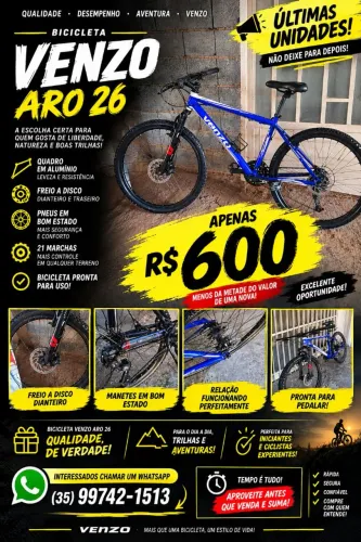 Bicicleta aro 26 Venzo