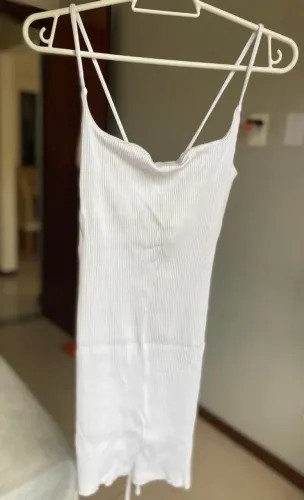 vestido bershka original canelado branco M