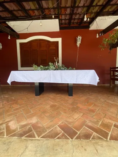 Mesa de jantar com vidro