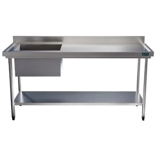 Pia de Inox com Tanque e Mesa Lateral 1,Pia de Inox com Tanqu9 m - Seminova, 6 meses de us