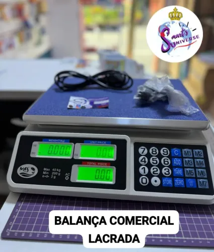 Balança Digital 40 KG LACRADA Comercial Sorveteria Frigorífico Padaria 