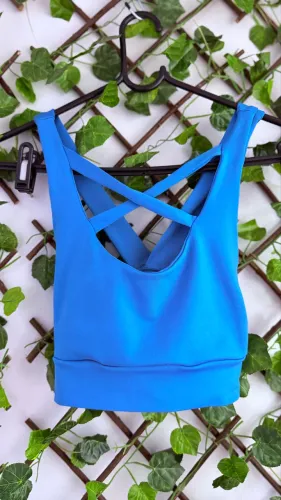 Top fitness azul
