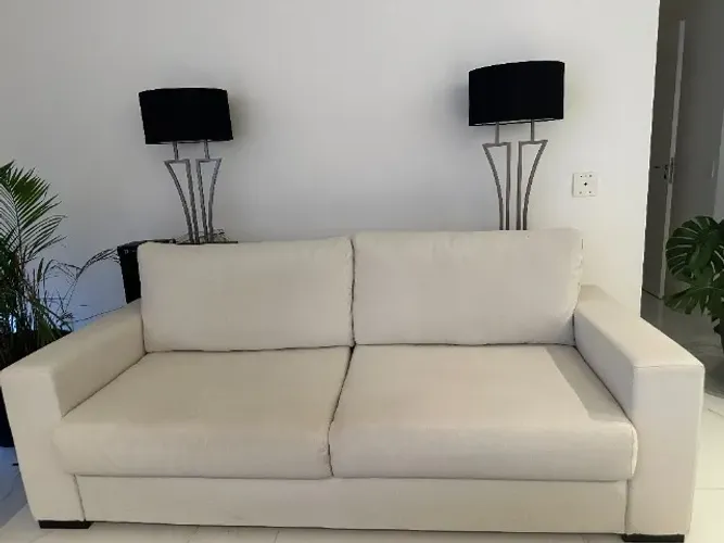 4-Seater Sofa - Beige/Off-White - 220 cm - 2 Identical Sofas Available