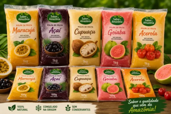 Polpas de frutas naturais