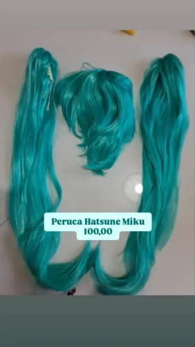 Peruca cosplay Hatsune miku