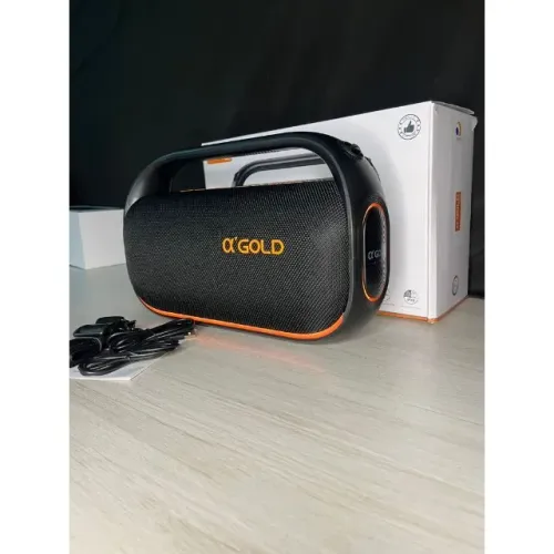 Caixa de Som Portátil Bluetooth a GOLD - Alta Potência 80w