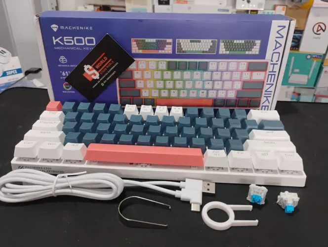 Teclado Mecânico Switch Blue com Fio Machenike K500 - Produto novo. Store world