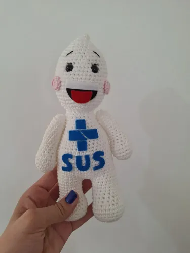 Amigurumi Zé Gotinha<br>Seminovo em perfeita condição.