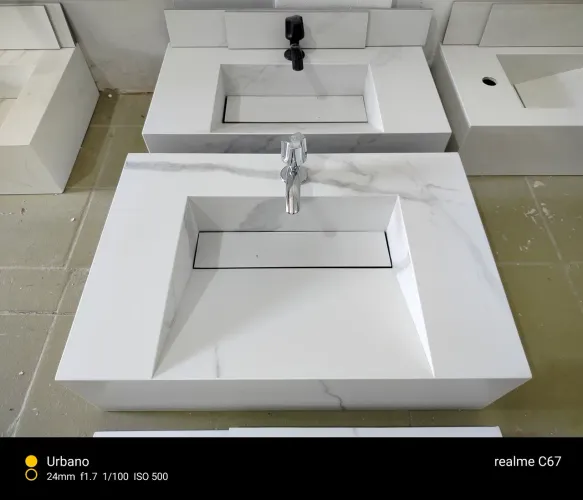 Pia esculpida em porcelanato - À PRONTA ENTREGA 