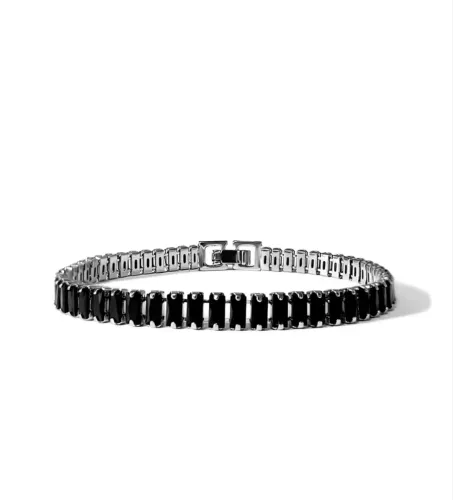 Pulseira Riviera de Aço Inox -21cm