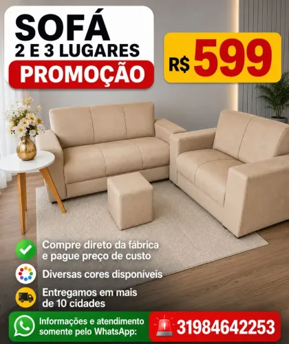 SOFÁ 2 E 3 LUGARES