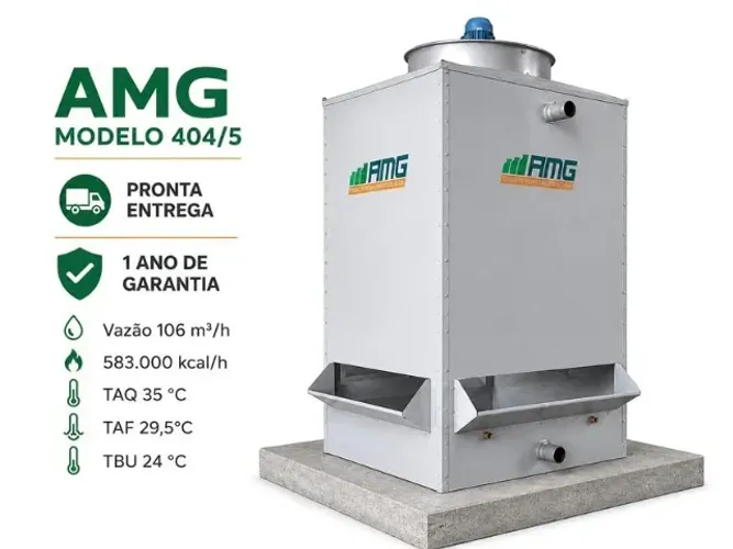 Torre de resfriamento AMG 404/5 - 106m³/h - Pronta entrega - 1 ano garantia - Nova