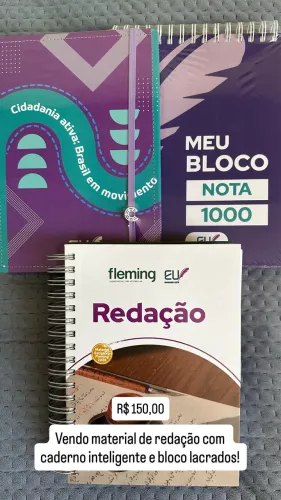 Material de redação lacrado