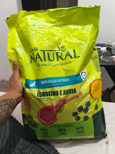 Ração Guabi natural gato Castrado sabor Cordeiro e Aveia 7,5kg