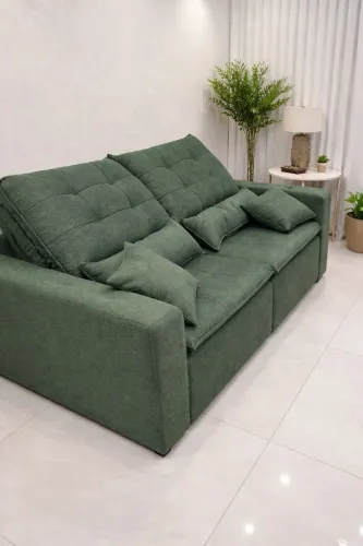 Sofá Tecido Linho Retrátil e Reclinável 2,00m | por apenas R$2.149!
