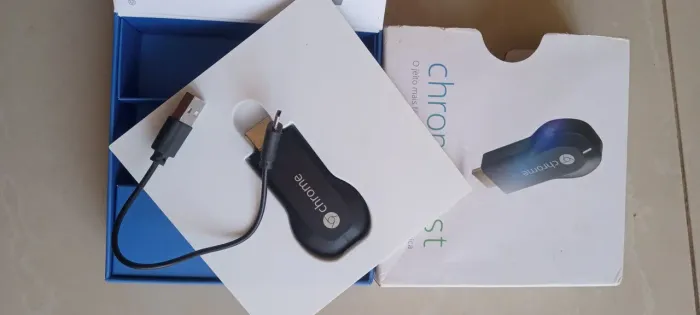 Google Chromecast 1th original caixa e cabo USB