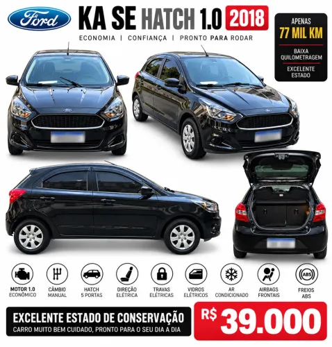 Ford KA 1.0 Se/se Plus Tivct Flex 5P 2018