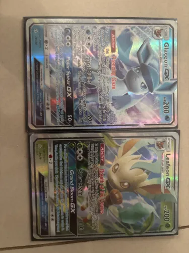 * ? ?Cartas Pokémon GX Raras - Glaceon GX e Leafeon GX Holográficas!?