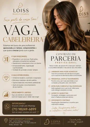 Procuro Cabelereira e formato Salão Parceiro