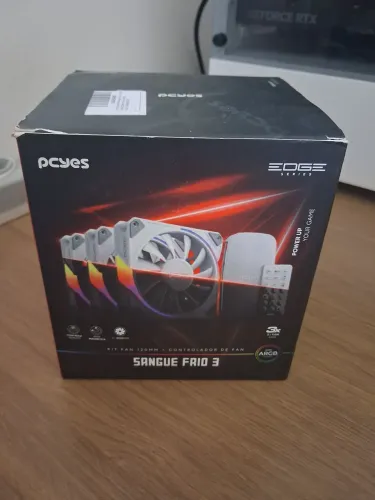 Kit Fan PCYES SANGUE FRIO 3 + CONTROLADORA E CONTROLE
