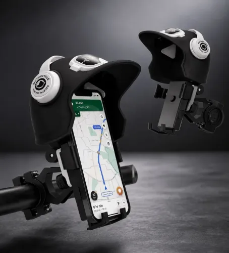 Oferta Suporte Celular Para Moto Proteção De Telefone Capacete cor preto