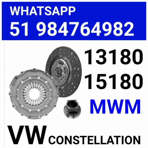 EMBREAGEM KIT PLATO , DISCO E ROLAMENTO DO CAMINHÃO VOLKSWAGEN (MWM) 13180/15180-362 MM