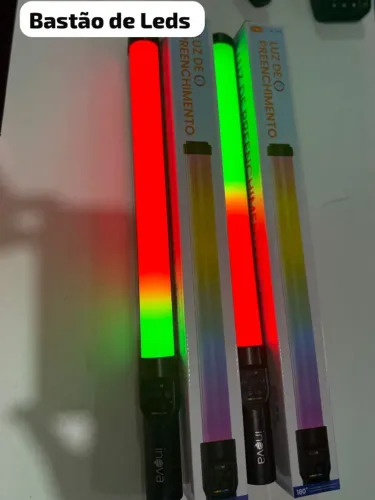 Bastão de Leds Para melhorar a qualidade de fotos e vídeos
