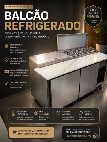 Balcão Pizzaolo Refrigerado