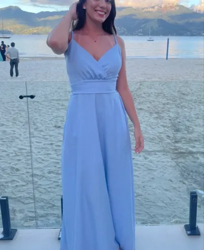 Vestido Longo Azul