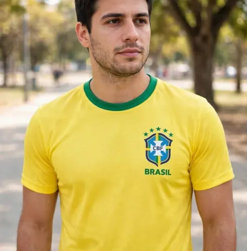Camisa unissex do Brasil Tam G
