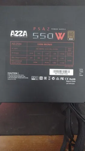 Fonte de 550wts azza 