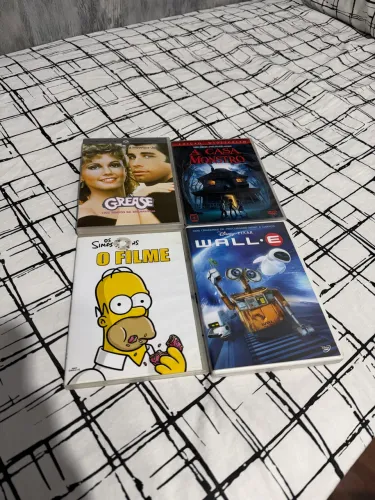 Lote DVDs Filmes Originais Antigos Grease Simpsons Wall-E A Casa Monstro
