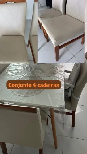 Conjunto 4 cadeiras madeira