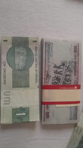 NOTAS ANTIGAS DE 1 cruzeiro e 100 cruzeiros novas nunca usadas