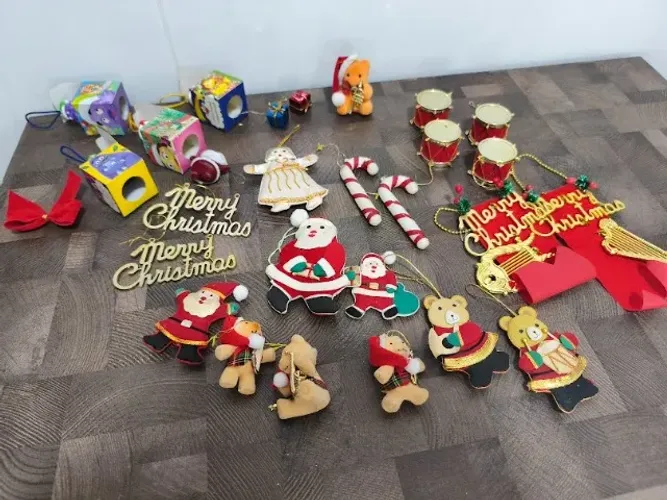 Kit 25 Enfeites Pendantes para Arvore de Natal Natalino