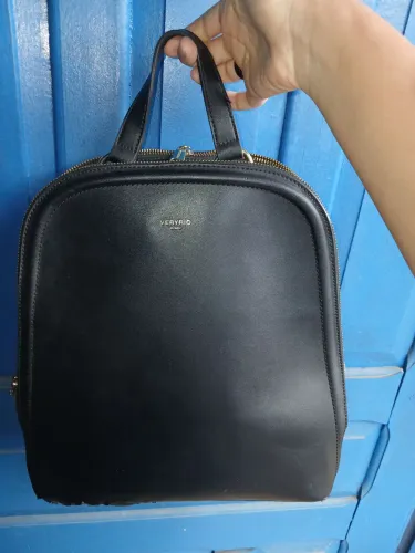 Bolsa mochila de couro