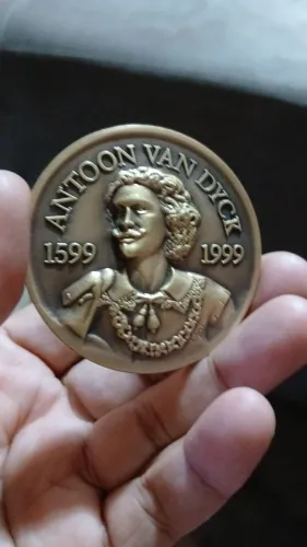 Moeda antiga medalha de bronze 