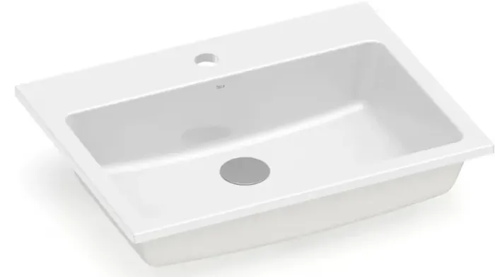 Cuba de sobrepor com mesa 550x420 PQ55 Branco - Roca