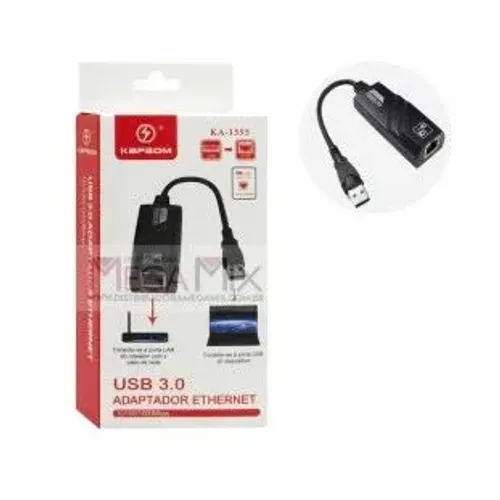 Adaptador USB para Rede RJ45 KA-1555 - Kapbom porta 3.0