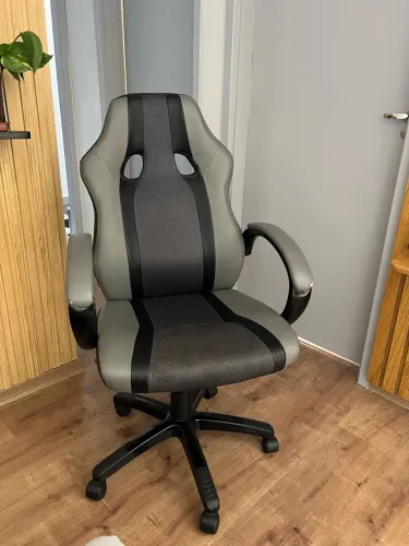 Cadeira Gamer Artemis Raptor - Design Giratória - Preta e Cinza