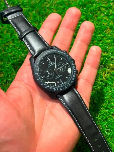 relógio tag de luxo masculino quartzo preto couro