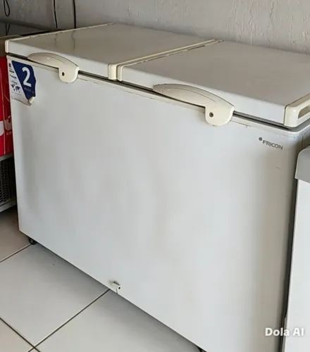 Freezer horizontal branco fricon duas tampa