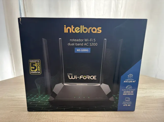 Roteador Wi-Fi 5 Intelbras Wi-Force W5-1200G Gigabit AC1200 - Novo / Nunca Usado  