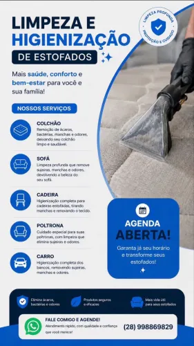 HIGIENIZAÇÃO DE ESTOFADOS