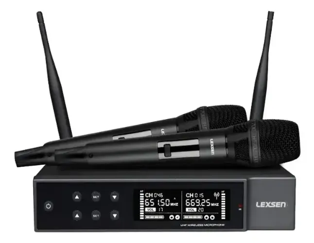Sistema De Microfone Sem Fio Nxs702bkht2 Dual Preto Preto