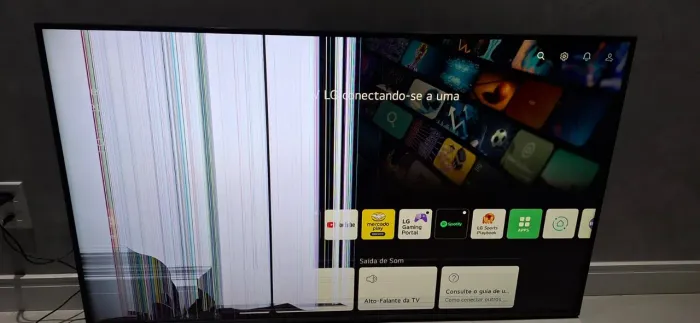 TV LG 55 polegadas com defeito