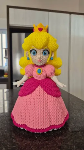 Princesa Pitche 25cm 3D estilo crochê