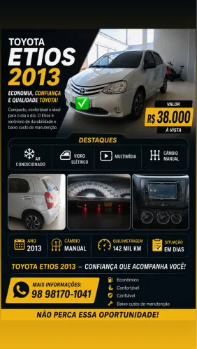 Toyota Etios XS 1.3 Flex 16V 5P Mec. 2013