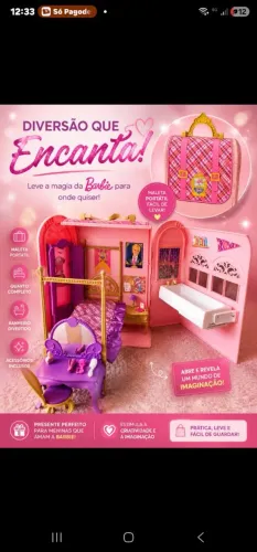 Maleta quarto da barbie escola de princesa 