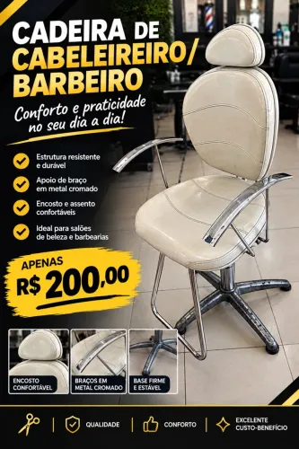 Cadeira de cabeleireiro / barbearia